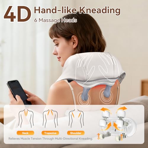 50% Off Cordless 4D Shiatsu Neck & Back Massager with Heat - Image 2