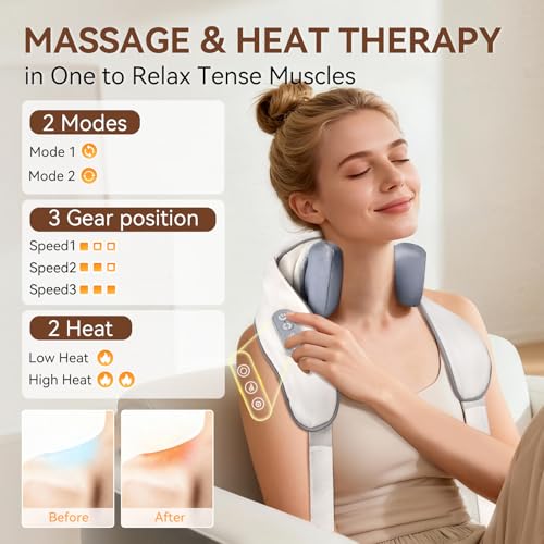 50% Off Cordless 4D Shiatsu Neck & Back Massager with Heat - Image 3