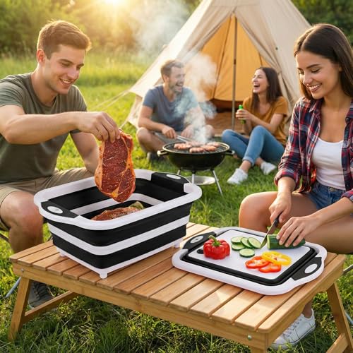 Save 23% on Collapsible BBQ Prep Tub with Cutting Board Lid - Image 2