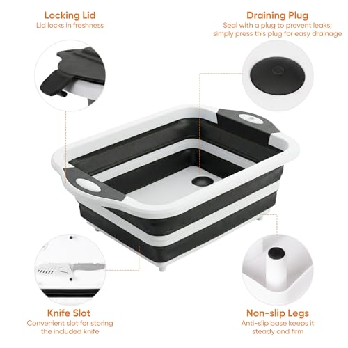 Save 23% on Collapsible BBQ Prep Tub with Cutting Board Lid - Image 3