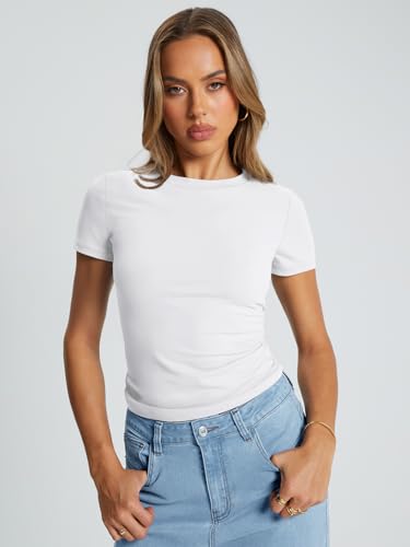 50% Off Trendy Queen Women's Stretchy Crop T-Shirts - Image 2