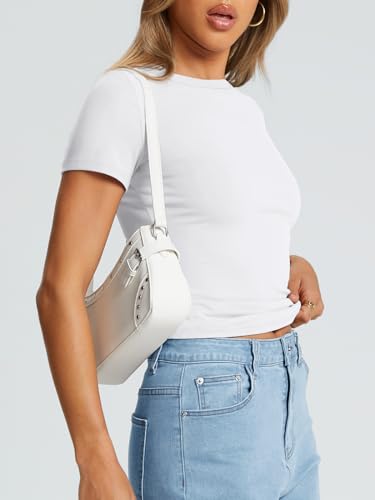 50% Off Trendy Queen Women's Stretchy Crop T-Shirts - Image 3