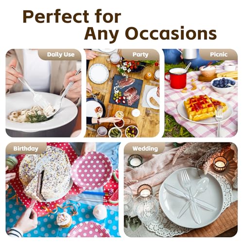 28% Off 300-Count Clear Plastic Silverware Set - Heavy Duty - Image 3