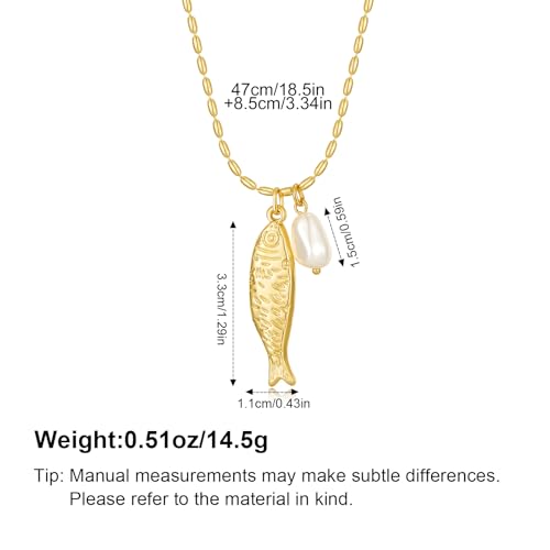 50% Off Bohemian Pearl Fish Charm Necklace for Women - Image 5