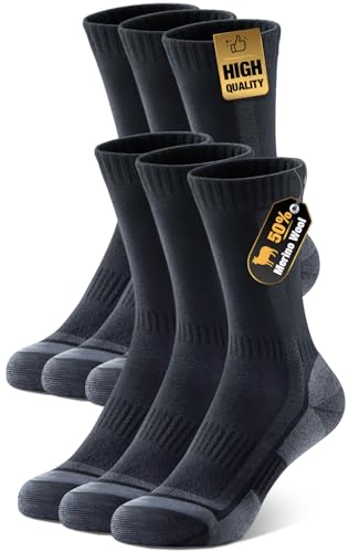 42% Off PULIOU Merino Wool Hiking Socks - 3 Pairs