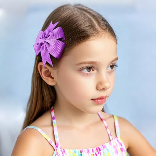 Save 22% on 40-Piece Pinwheel Hair Bows for Girls - Image 4