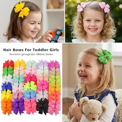 Save 22% on 40-Piece Pinwheel Hair Bows for Girls - Image 7