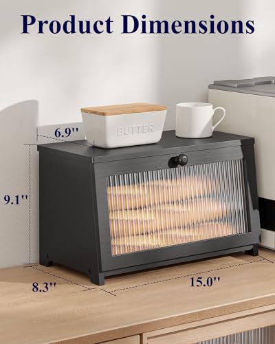 Save 34% on Kitsure Wooden Bread Box with Window - Image 2