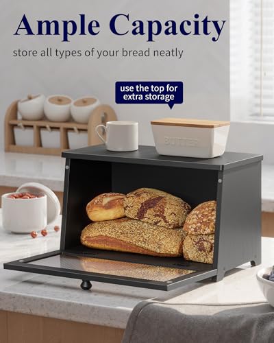 Save 34% on Kitsure Wooden Bread Box with Window - Image 3