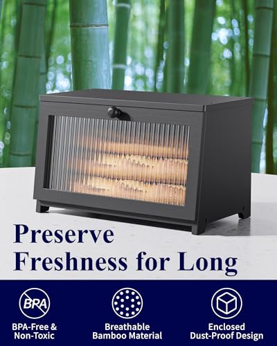 Save 34% on Kitsure Wooden Bread Box with Window - Image 4