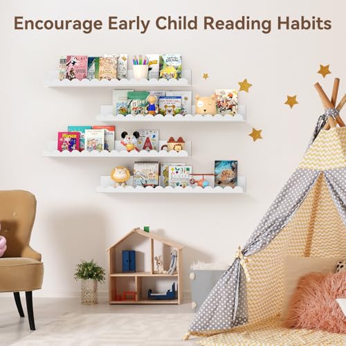 Save 50% on 4-Pack White Metal Floating Wall Shelves - Image 7