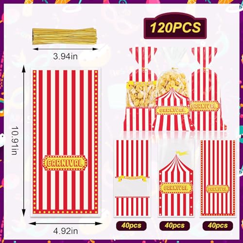 50% Off 120-Pack Carnival Gift Bags with Twist Ties - Image 2