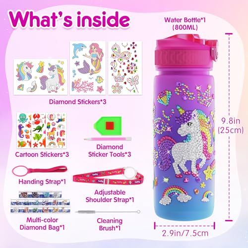 69% Off Mocoosy Unicorn Water Bottle with Stickers for Girls - Image 2