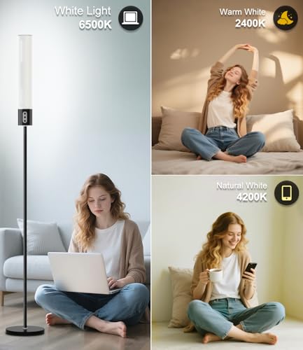 50% Off luckystyle Smart RGBICW Floor Lamp with Music Sync - Image 2
