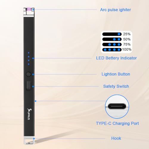 42% Off SUPRUS Windproof USB Rechargeable Arc Lighter - Image 2