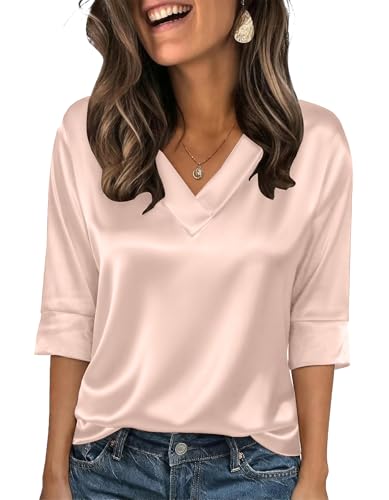 Save 47% on Women's Silk Satin V-Neck Tops with Code - Image 1