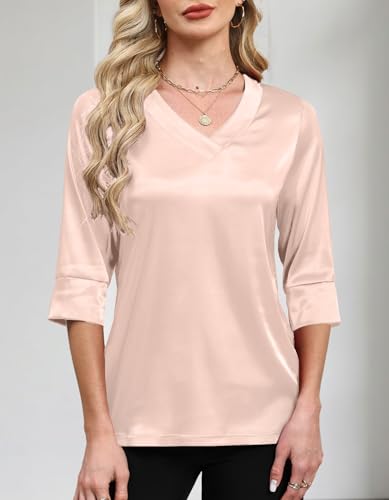 Save 47% on Women's Silk Satin V-Neck Tops with Code - Image 3