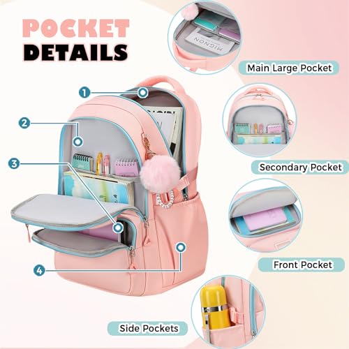 Save 63% on Cute Pink Backpack for School & College - Image 3