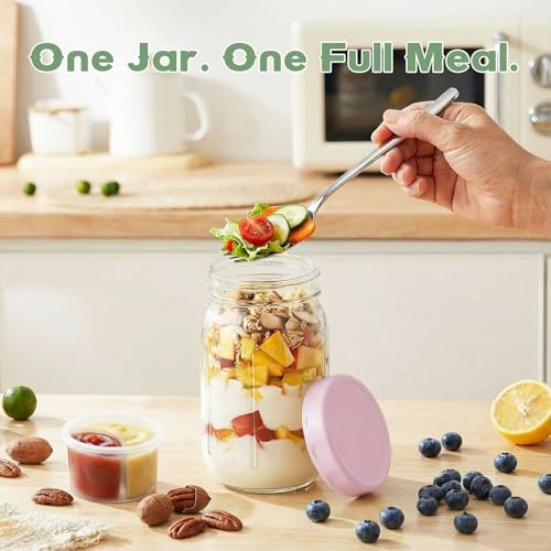 27% Off Torchero 32oz Glass Salad Meal Prep Jars with Lids - Image 2