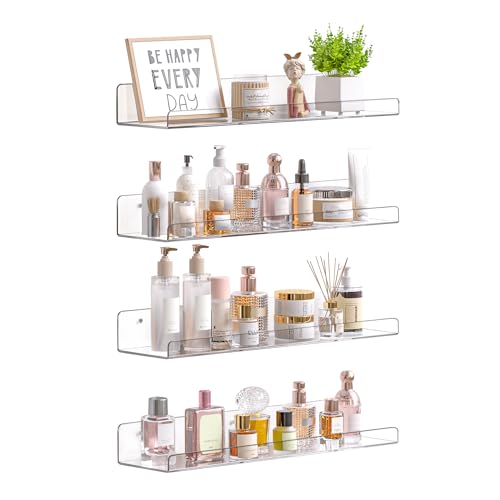 Clear Acrylic Floating Shelves 4-Pack - 50% Off - Image 1