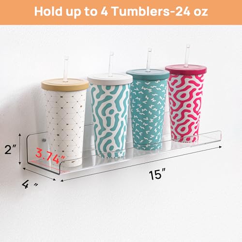 Clear Acrylic Floating Shelves 4-Pack - 50% Off - Image 2