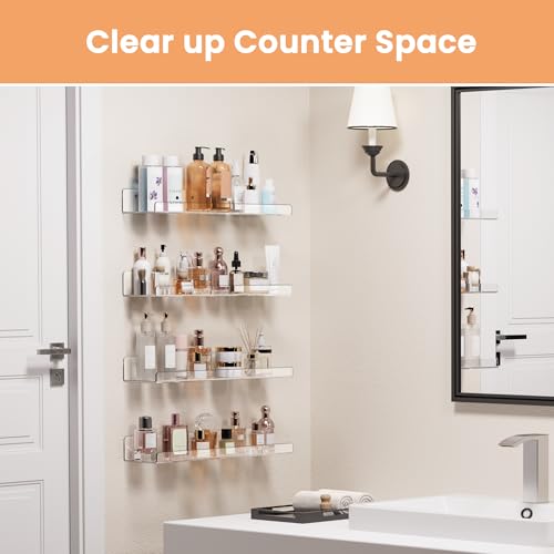 Clear Acrylic Floating Shelves 4-Pack - 50% Off - Image 3