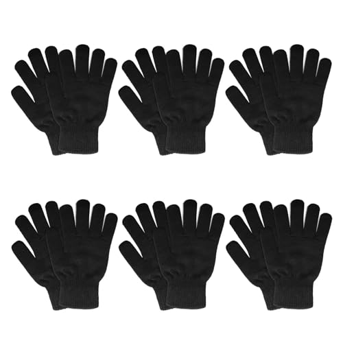 Save 57% on 6 Pairs of Warm Winter Knit Gloves - Image 1
