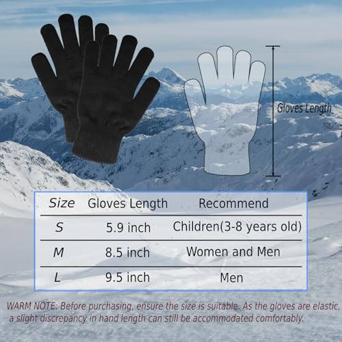 Save 57% on 6 Pairs of Warm Winter Knit Gloves - Image 2