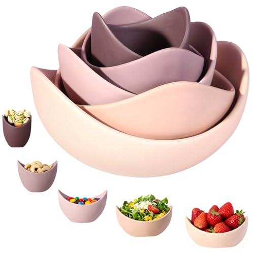 Notakia Lotus Salad Bowls - 5-Pack Ceramic Set - Image 1