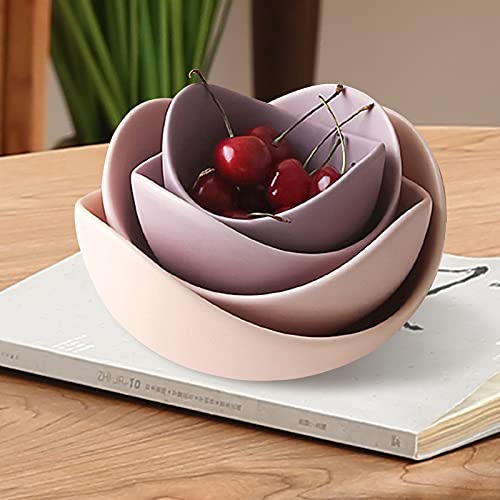 Notakia Lotus Salad Bowls - 5-Pack Ceramic Set - Image 2