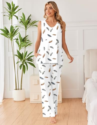 Save 20% on Ekouaer Women's Sleeveless Pajama Set - Image 3