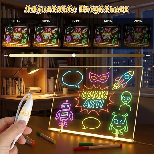 50% Off LED Drawing Board for Kids with 7 Fluorescent Markers - Image 4
