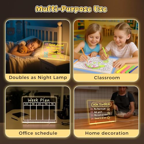 50% Off LED Drawing Board for Kids with 7 Fluorescent Markers - Image 6