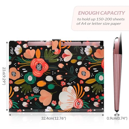 40% Off SKYDUE Floral Expanding File Folder with 5 Pockets - Image 5