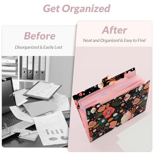 40% Off SKYDUE Floral Expanding File Folder with 5 Pockets - Image 6