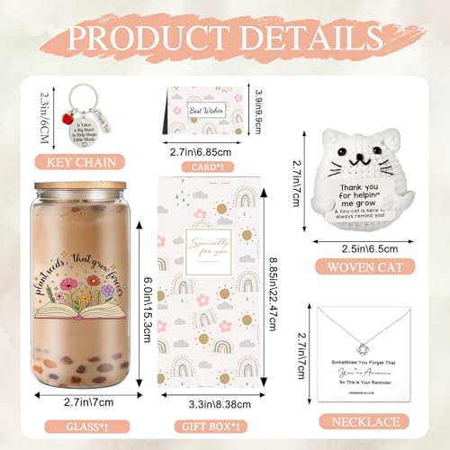 Teacher Appreciation Gift Set with Glass Cup & Cat Doll - $9.99 - Image 2