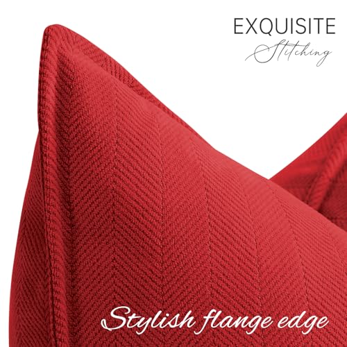 ZWJD Red Chenille Pillow Covers Set of 2 - 50% Off - Image 2