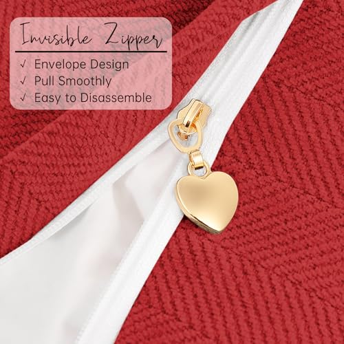 ZWJD Red Chenille Pillow Covers Set of 2 - 50% Off - Image 3