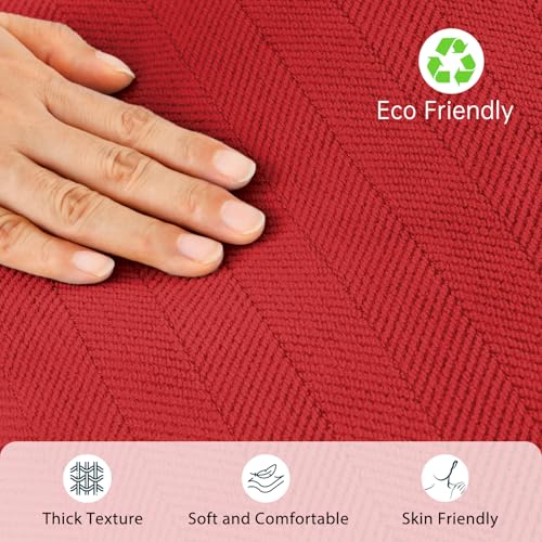 ZWJD Red Chenille Pillow Covers Set of 2 - 50% Off - Image 4