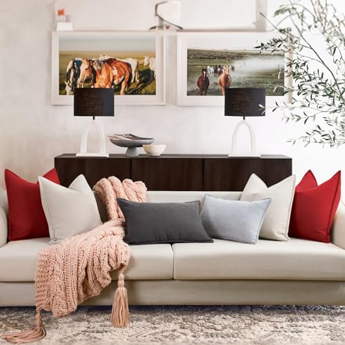 ZWJD Red Chenille Pillow Covers Set of 2 - 50% Off - Image 6