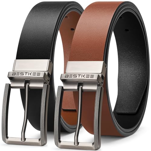 40% Off BESTKEE Men's Reversible Leather Belt with Code - Image 1