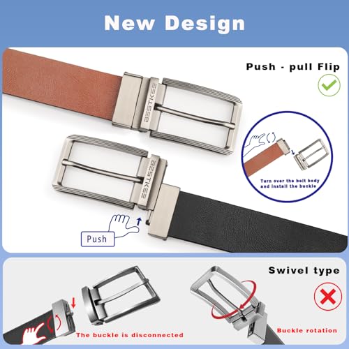 40% Off BESTKEE Men's Reversible Leather Belt with Code - Image 2