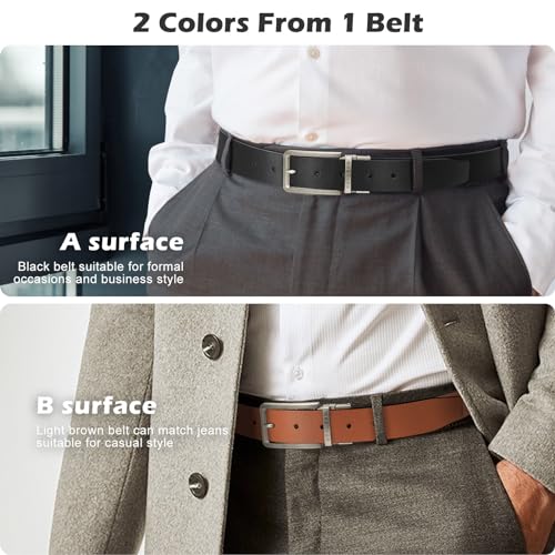 40% Off BESTKEE Men's Reversible Leather Belt with Code - Image 4