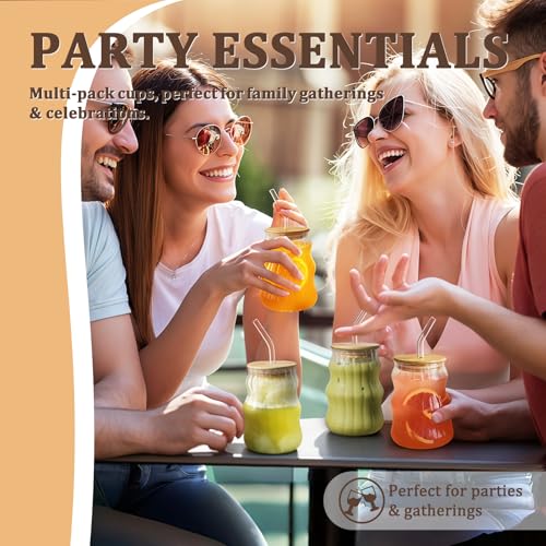 33% Off 2-Pack Aesthetic Glass Tumblers with Straws - Image 6