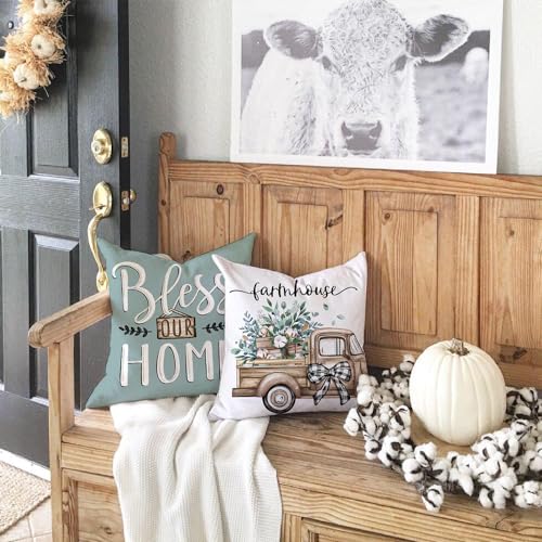 50% Off DFXSZ Farmhouse Eucalyptus Pillow Covers Set of 4 - Image 5