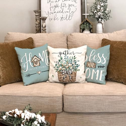 50% Off DFXSZ Farmhouse Eucalyptus Pillow Covers Set of 4 - Image 6