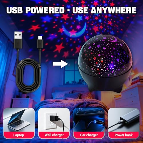 20% Off MAXROCK Star & Moon Galaxy Projector Night Light - Image 4