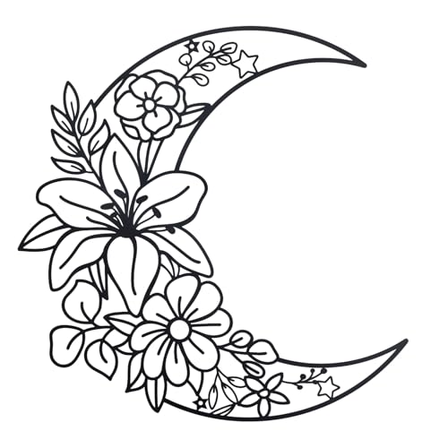 50% Off OYEFLY Boho Floral Moon Wall Art Decor - Image 1