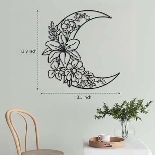 50% Off OYEFLY Boho Floral Moon Wall Art Decor - Image 2