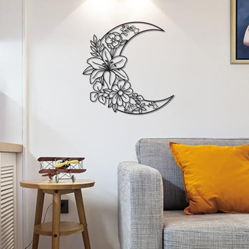 50% Off OYEFLY Boho Floral Moon Wall Art Decor - Image 4